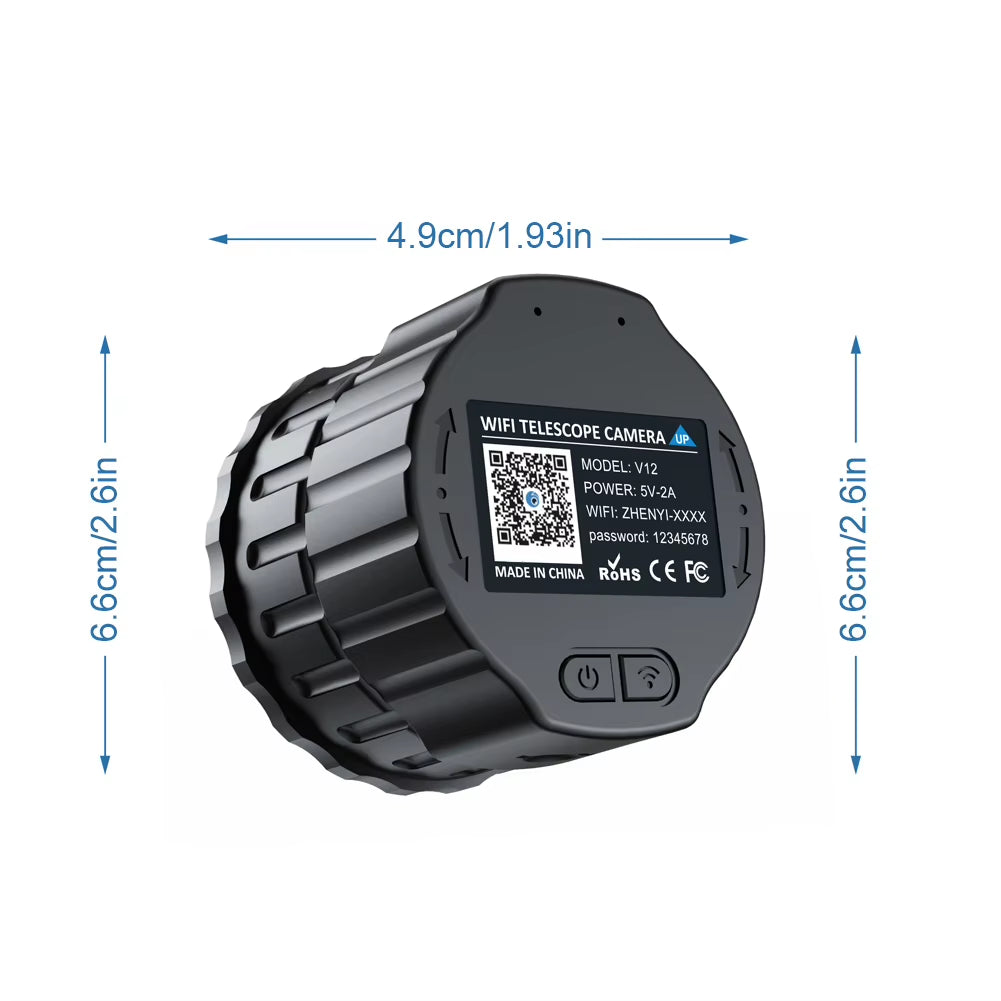 2K 4 Million High-Definition Wifi Telescope Eyepiece Camera Fits 25Mm-50Mm Optical Telescopes and Microscopes for Bird Watching