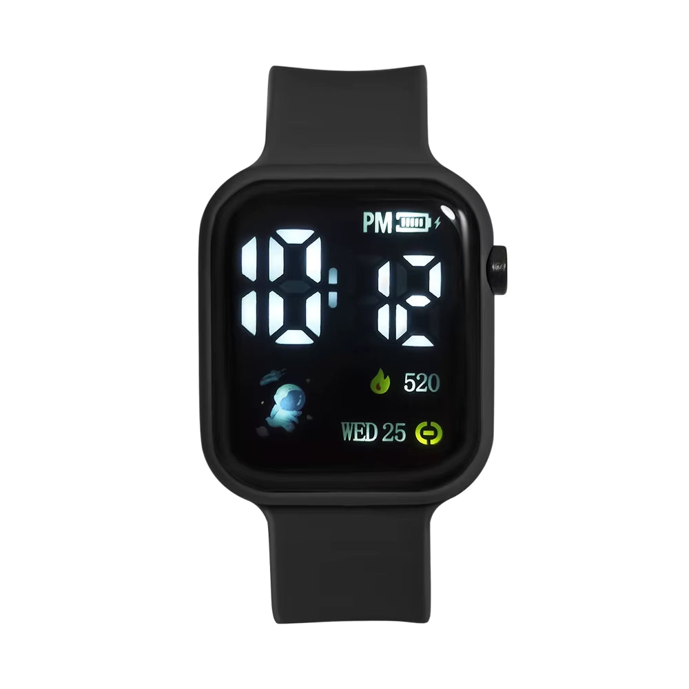 Simple Square Children'S Electronic Watch Astronaut Sports Electronic Watch Student Leisure Electronic Watch