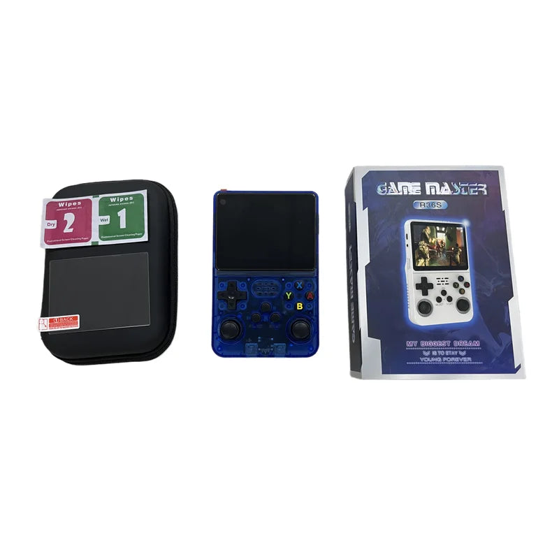 R36S Handheld Game Player 3.5 Inch Screen R36S Portable Handheld Gaming Console 64GB 15000 Games Classic Retro Video Game Player
