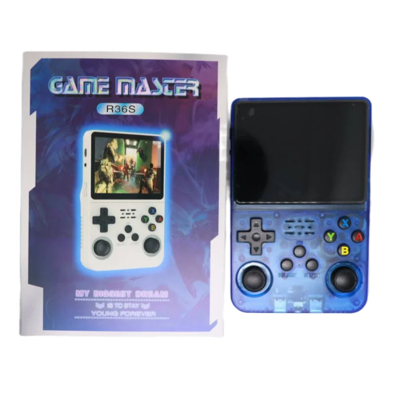 R36S Handheld Game Player 3.5 Inch Screen R36S Portable Handheld Gaming Console 64GB 15000 Games Classic Retro Video Game Player