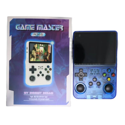 R36S Handheld Game Player 3.5 Inch Screen R36S Portable Handheld Gaming Console 64GB 15000 Games Classic Retro Video Game Player