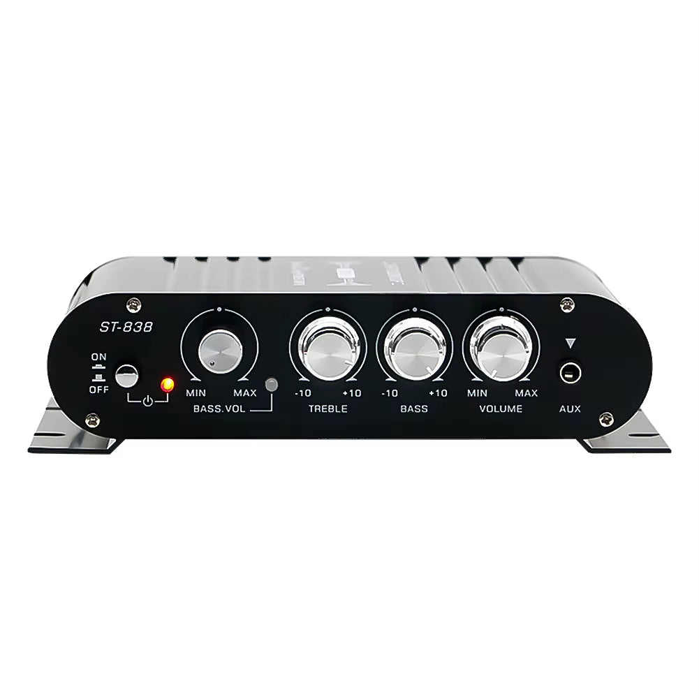 ST-838 Hifi 2.1 Channel Power Amplifier Stereo Bass Sound Amp 80W*2 Subwoofer Audio Amplifier Car MP3 Home Amp Mini Media Player