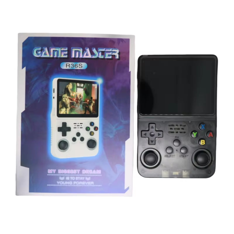 R36S Handheld Game Player 3.5 Inch Screen R36S Portable Handheld Gaming Console 64GB 15000 Games Classic Retro Video Game Player