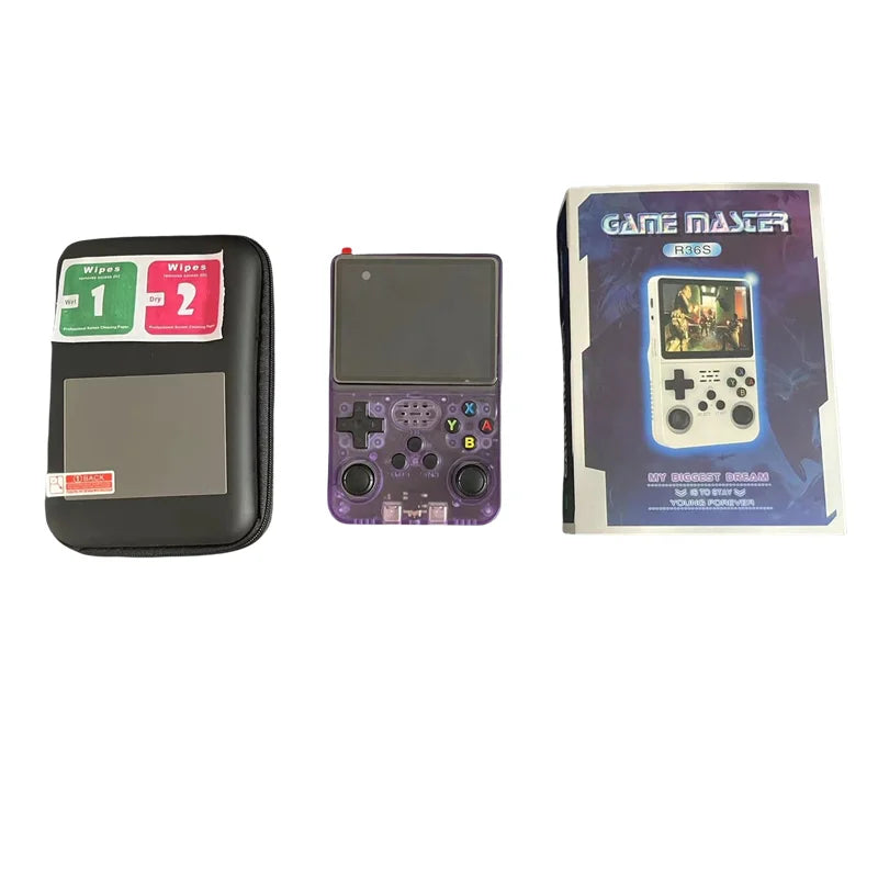 R36S Handheld Game Player 3.5 Inch Screen R36S Portable Handheld Gaming Console 64GB 15000 Games Classic Retro Video Game Player