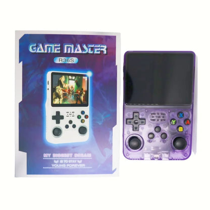 R36S Handheld Game Player 3.5 Inch Screen R36S Portable Handheld Gaming Console 64GB 15000 Games Classic Retro Video Game Player