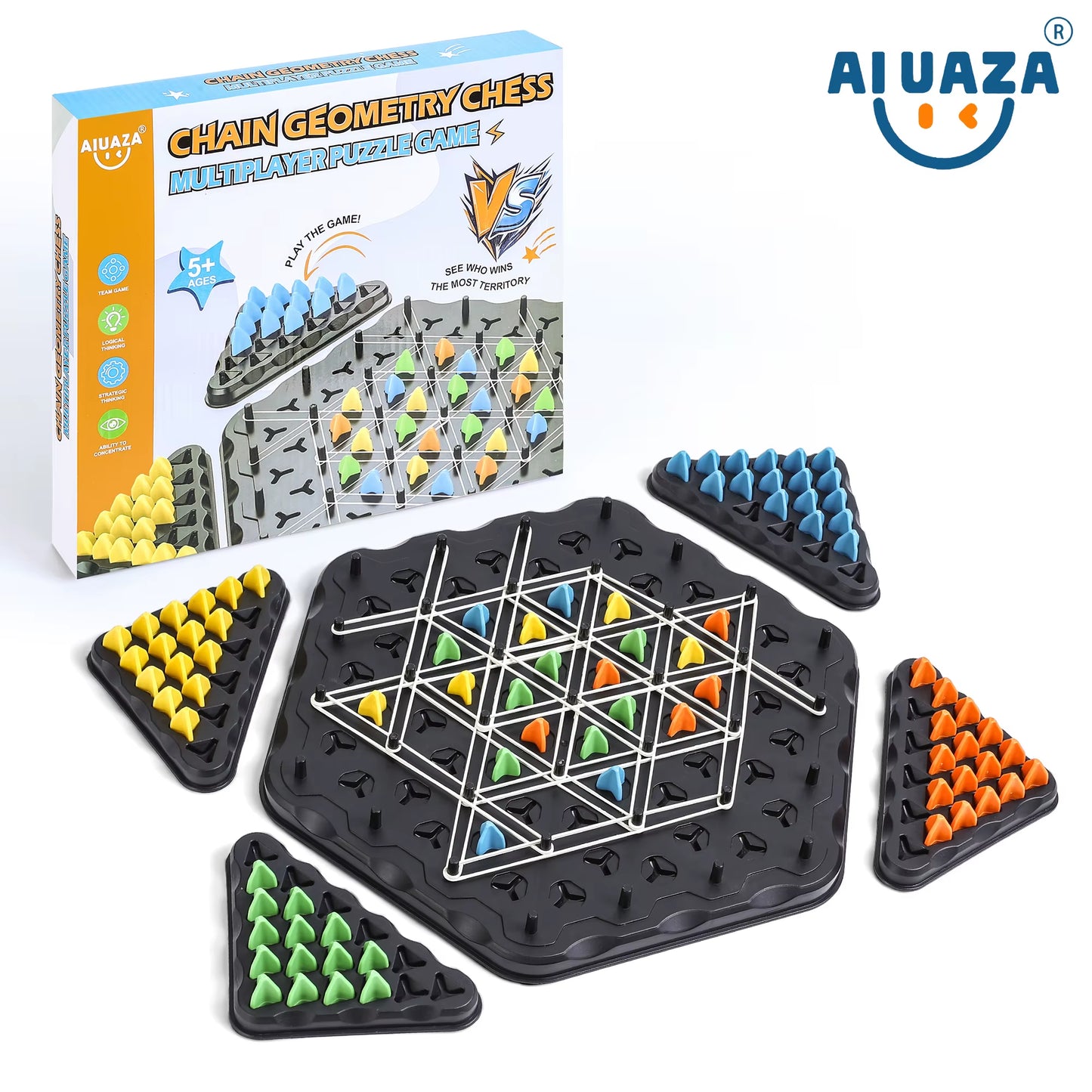 Triangle Chess Games, Triangle Board Games, Triangle Rubber Band Games Parent-Child Interactive Games, Family Games