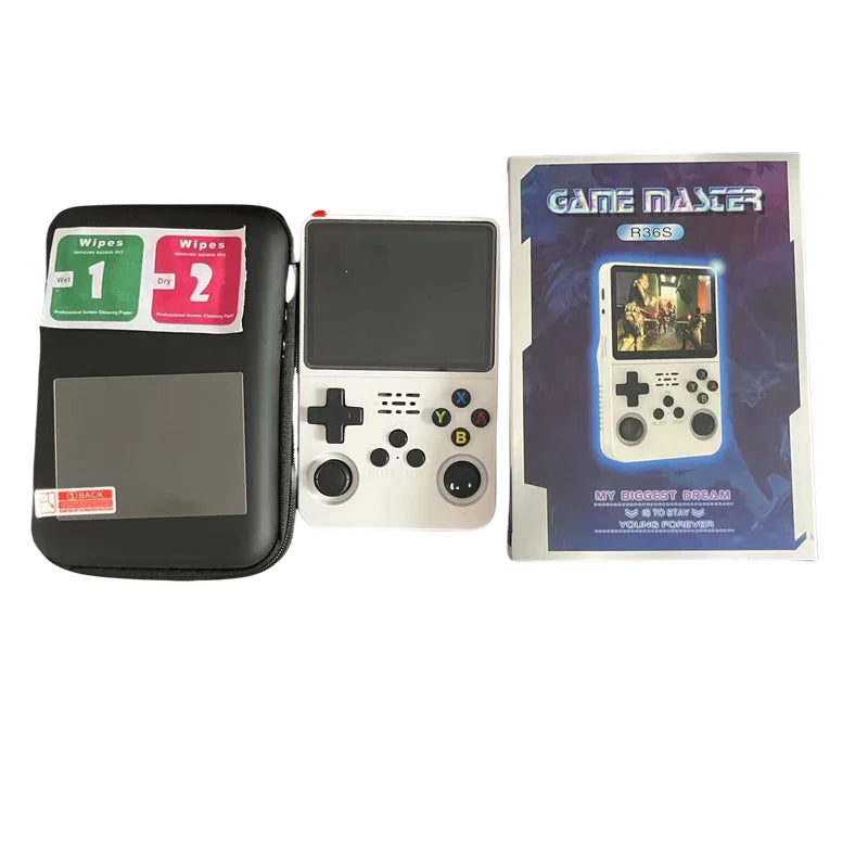 R36S Handheld Game Player 3.5 Inch Screen R36S Portable Handheld Gaming Console 64GB 15000 Games Classic Retro Video Game Player